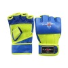 Playwell Ultimate Leather MMA Gloves - Blue/ Neon Yellow Playwell Ultimate Leather MMA Gloves - Blue/ Neon Yellow