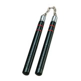 Deluxe Wooden Black Oak 2 Stripes Nunchucks B.B - SF53