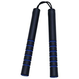 NR-028: Foam Nunchaku Cord With Grip : Blue grips ( E128) - PRE