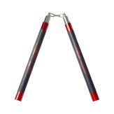 Deluxe Foam Speed Nunchucks With Chain - Black/Red - 11" - PRE O