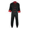 Adults Kung Fu Elite Microfibre Suit - Black/Red Adults Kung Fu Elite Microfibre Suit - Black/Red