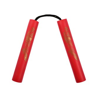 NR-001: 8 Inches Red Nunchaku Foam with Cord
