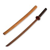 Wooden Roped Bokken With Scabbard - Red Oak - PRE ORDER