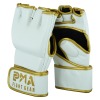 MMA Leather Elite White/Gold Grappling Fight Gloves MMA Leather Elite White/Gold Grappling Fight Gloves