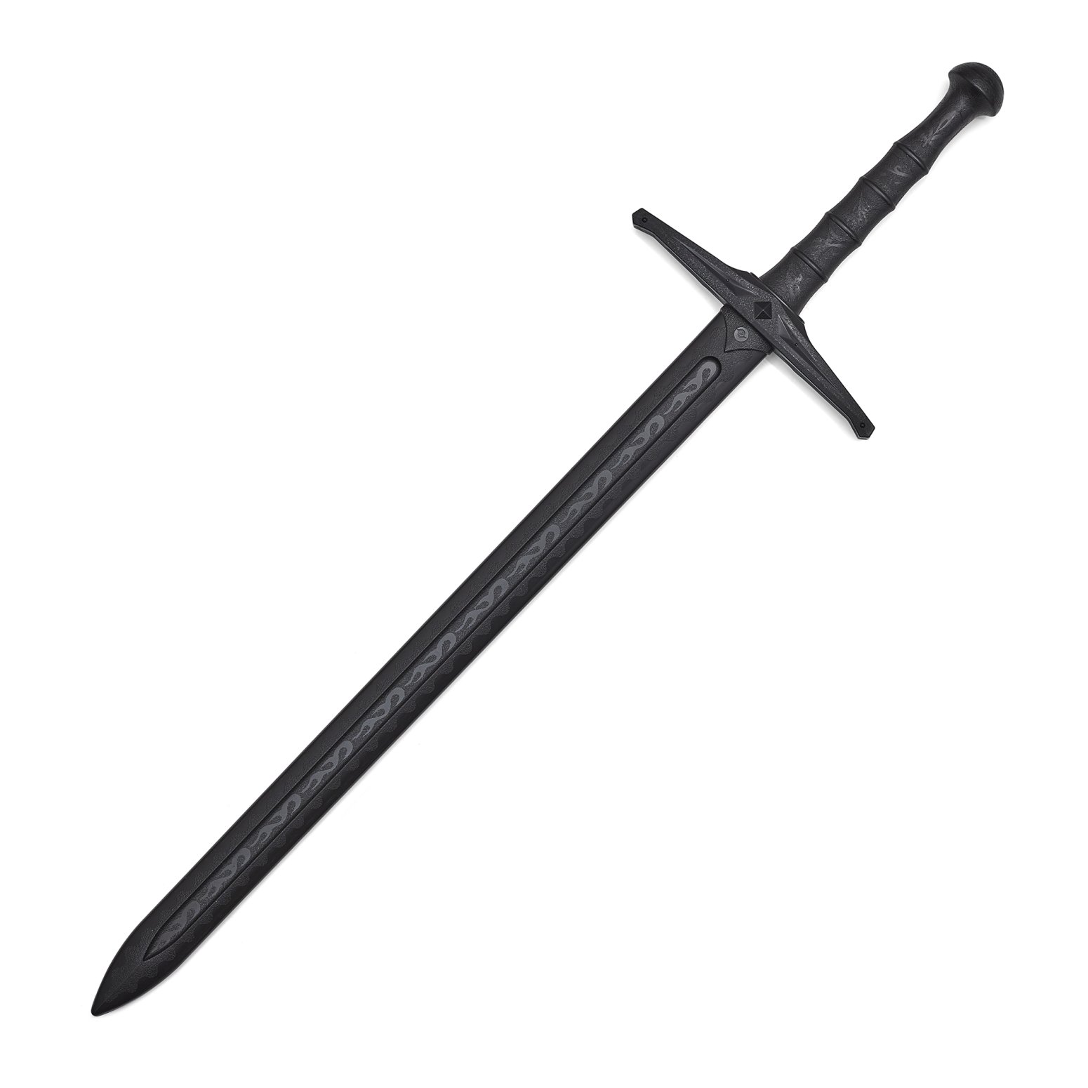 Black Polypropylene Full Contact Excalibur Long Sword - 41.7" - Click Image to Close