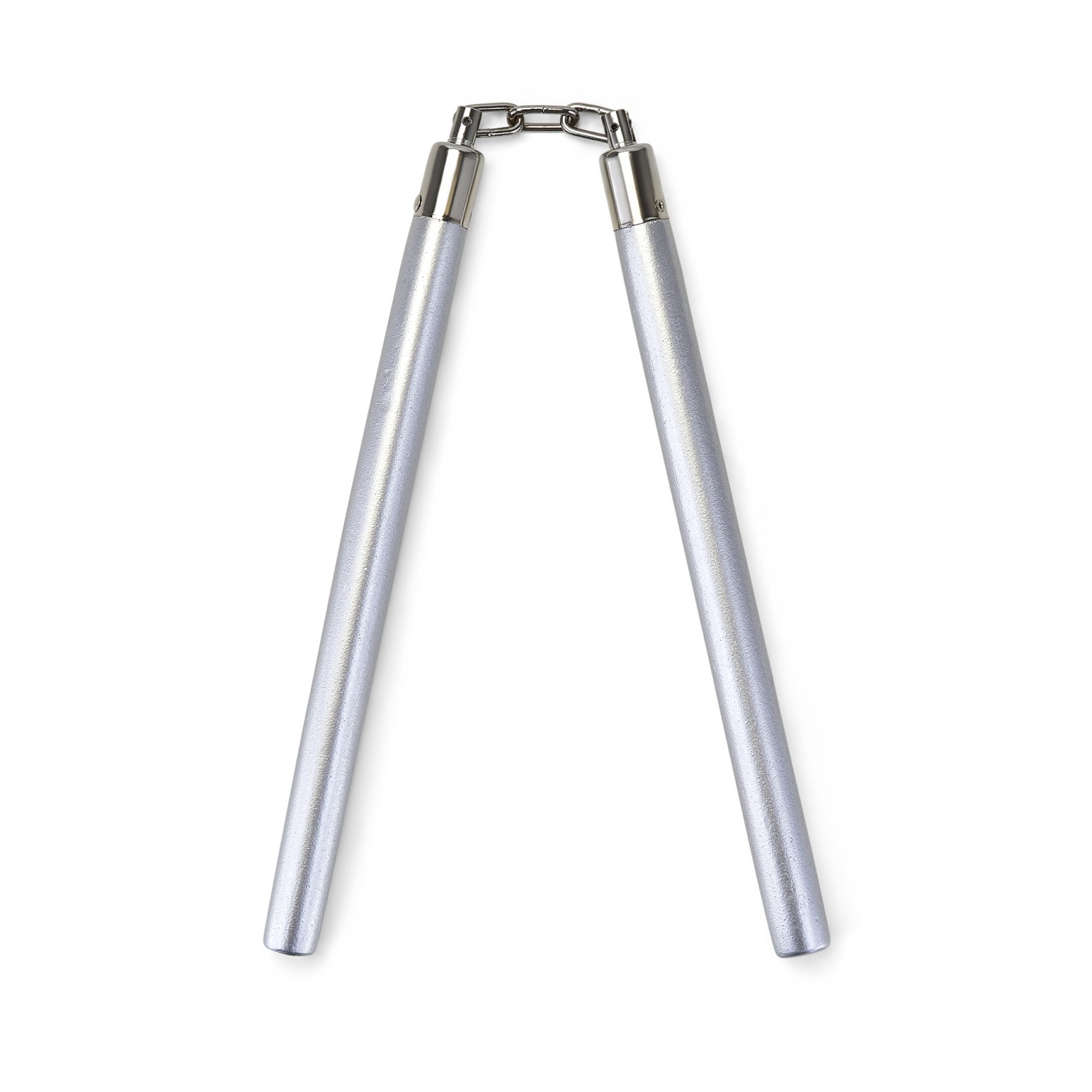 Competition Wooden Speed Nunchucks Chain 11\"- Silver - PRE ORDER