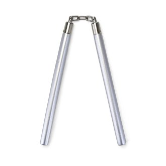 Competition Wooden Speed Nunchucks Chain 11"- Silver - PRE ORDER