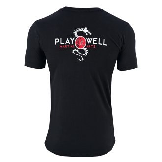 Playwell Cotton Dragon T Shirt - Black