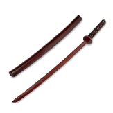 Wooden Roped Bokken With Scabbard - Cherry Oak - PRE ORDER