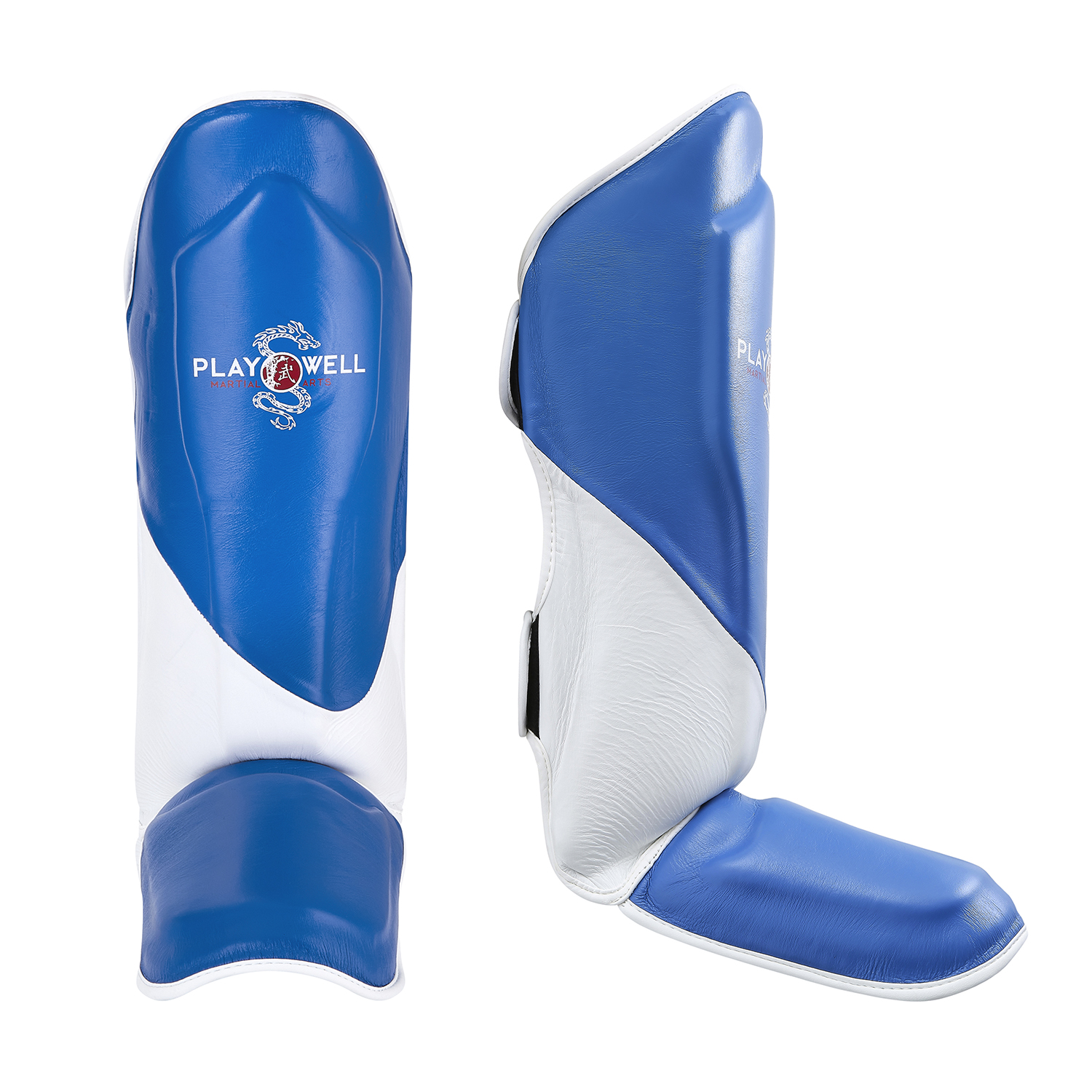 Playwell \"K1 Series\" Muay Thai Leather Shin Instep Guards