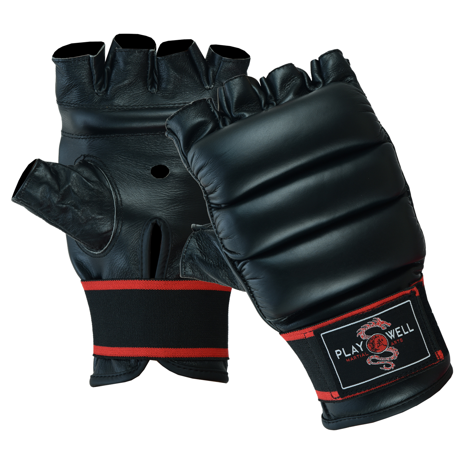 Deluxe Leather \"Ultimate\" Fingerless Bag Gloves