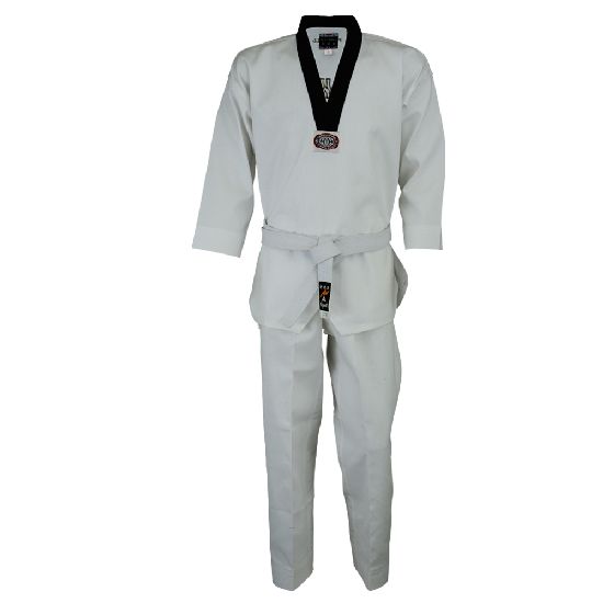 Korean Ultimate Taekwondo Uniform: Black V-neck: Children\'s